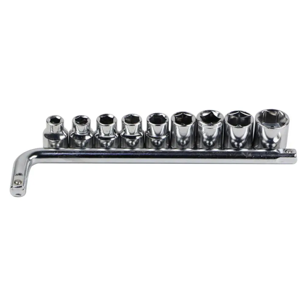 

Auto Repair Tool 10 Piece Socket Wrench Combination Multifunction Hex Sleeve Machine Repair Auto Repair Hardware Set Toolbox