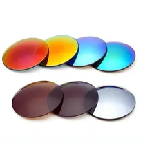 1,61 одно видение зеркальные цветные Линзы для очков SPH-9,00~ 0 CYL Оптические солнцезащитные очки с линзами высокого качества диаметр линз 75 мм