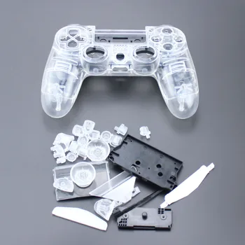 

TingDong for PS4 V1 Controller Custom Clear Transparent Housing Shell Cover Case Repair Mod Kit For Sony Playstation 4 PS 4 L