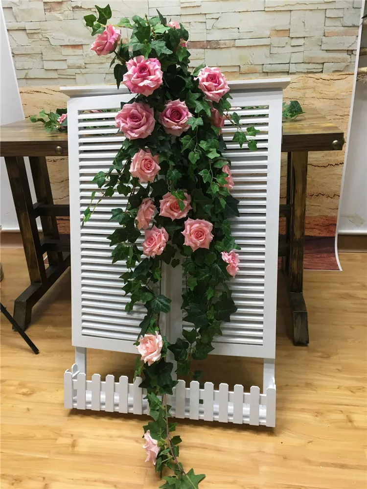 Имитация роз ротанга Свадебные стены фон украшения искусственный цветок отель Добро пожаловать фестиваль вечерние украшения стен