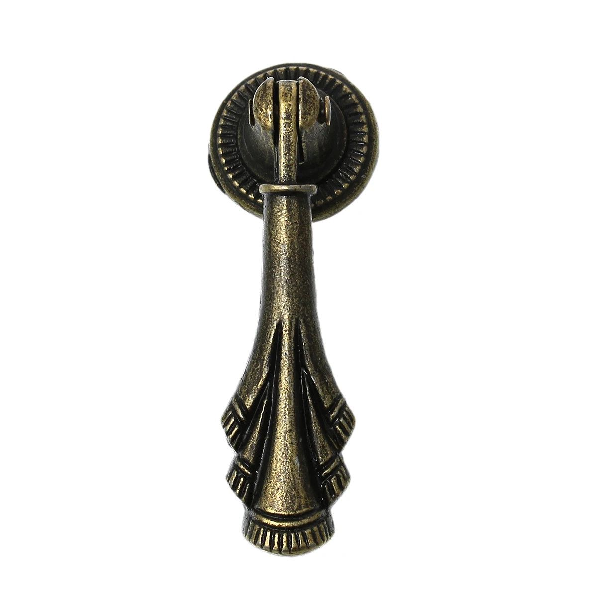 Jewelry Box Furniture Hardware Knobs Drop Pull Handle Cabinet Knobs Round Ginkgo Leaf Antique Bronze 5.9x2cm,10 PCs 2015 new