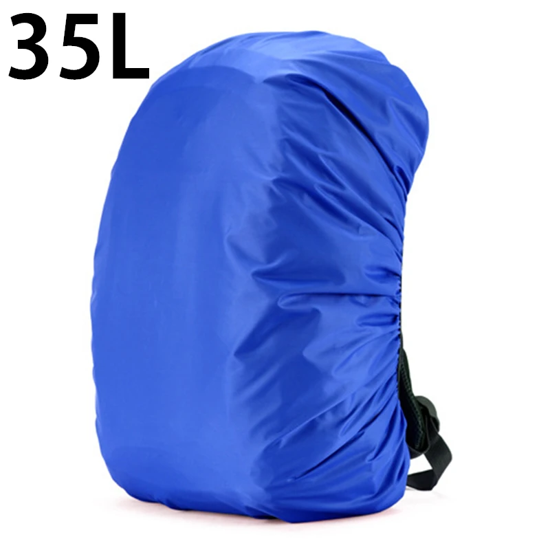 35/45L Регулируемый Водонепроницаемый рюкзак с защитой от пыли дождевик Портативный Сверхлегкий сумка Защита для отдыха на природе для инструменты Пеший Туризм сумка чехол - Цвет: Blue-35L