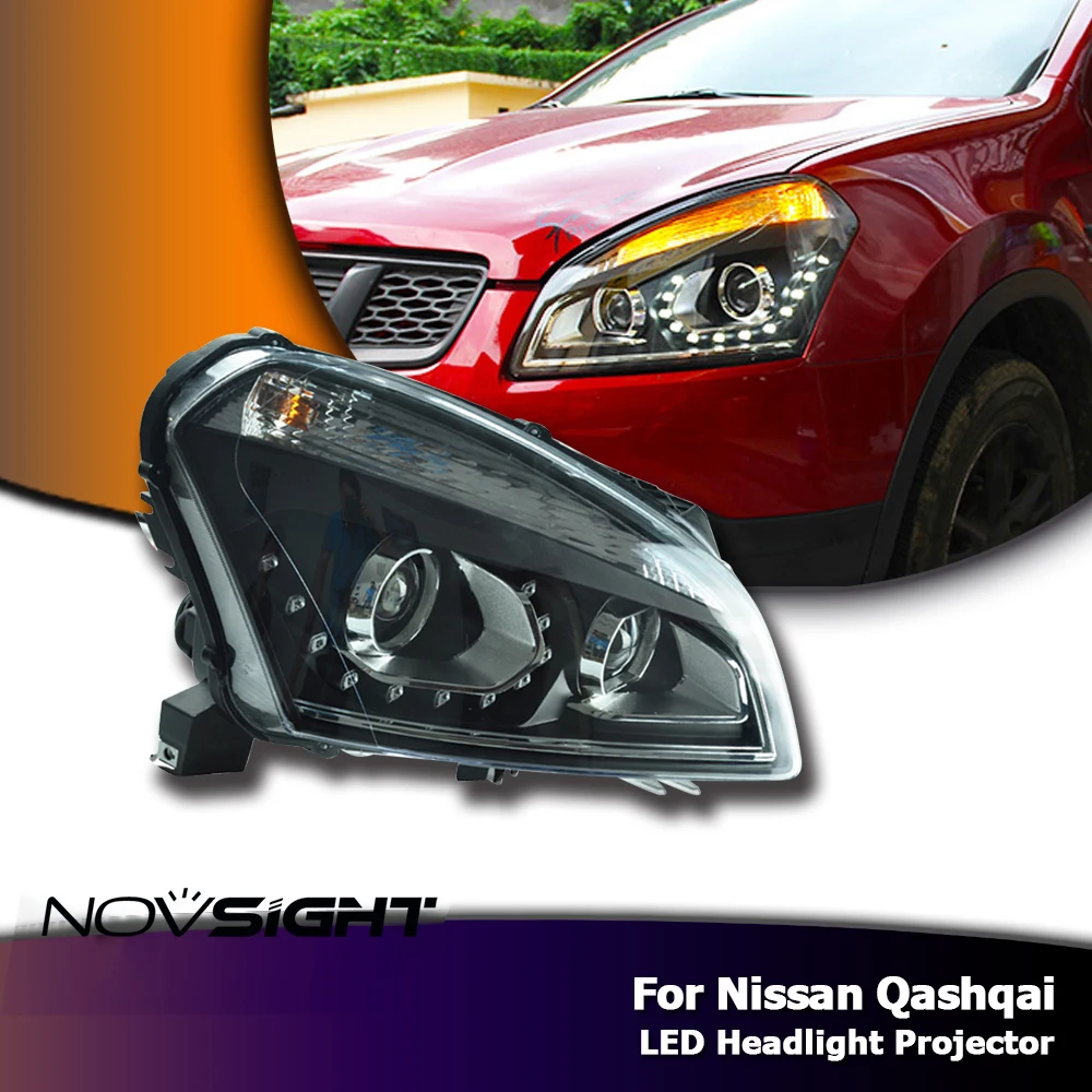 

NOVSIGHT 2X Car LED Headlight Projector DRL Fog Light Daylight For Nissan Qashqai Europe Design