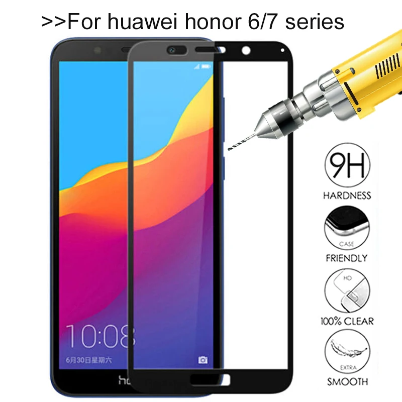 on honor 6X 6A 6C pro Tempered Glass For huawei honor 7X 7A 7C 7S Screen Protector protective glas hauwei 7 6 X C A S Cover Film afbeelding