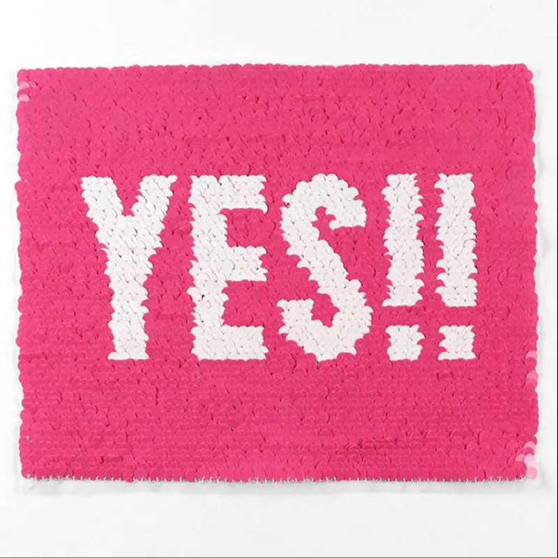 Двусторонние покрытые блестками нашивки для одежды DIY вышитая пайетка да