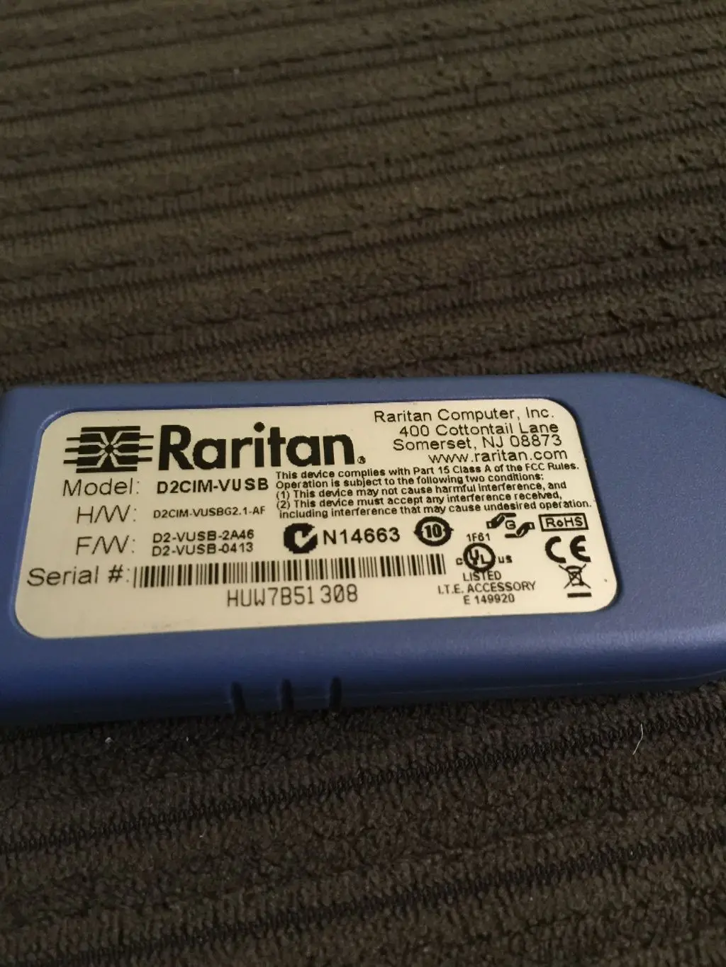 Raritan KX II USB VUSB CIM KVM D2CIM VUSB Interface Module