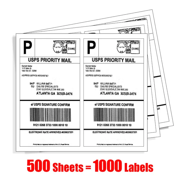 1000 label self adhesive sticky a4 sheets address labels inkjet