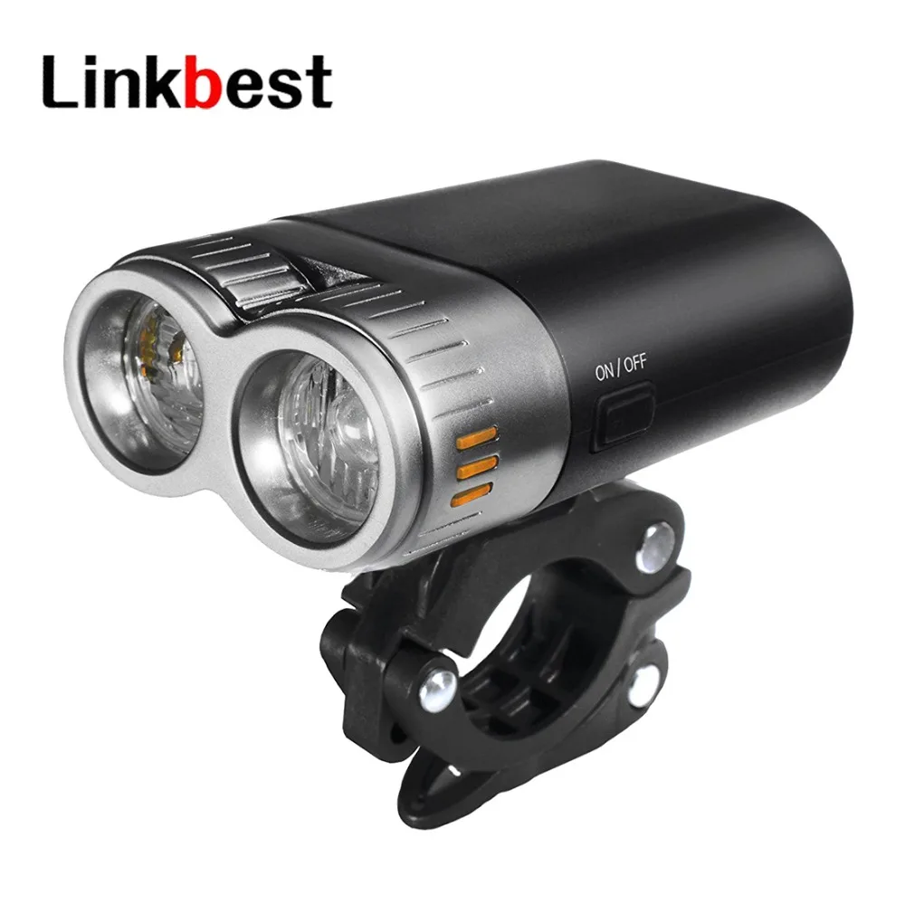 Perfect Linkbest 500 Lumen USB Rechargeable Bike Light 3000mAh Battery Bicycle Light-Fits ALL Bikes 0