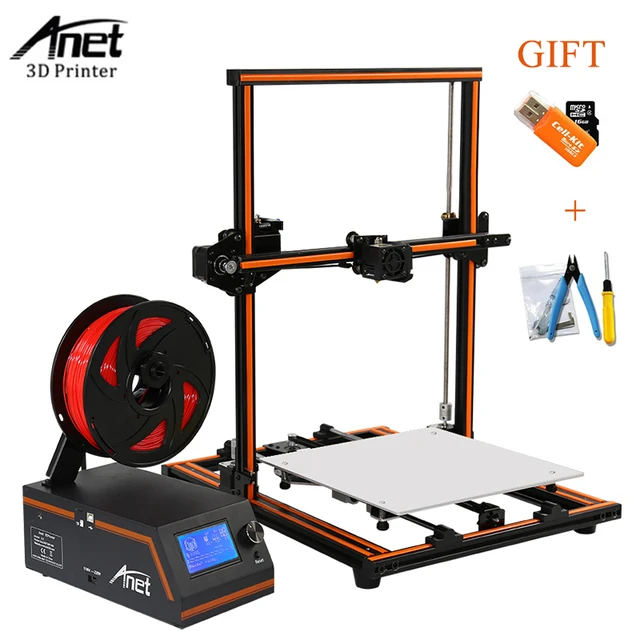 Special Offers Anet E12 Aluminum Frame Dual-language 3D Printer Kit DIY Set Auto Level High Precision Large Printing Size Desktop 3d Printer