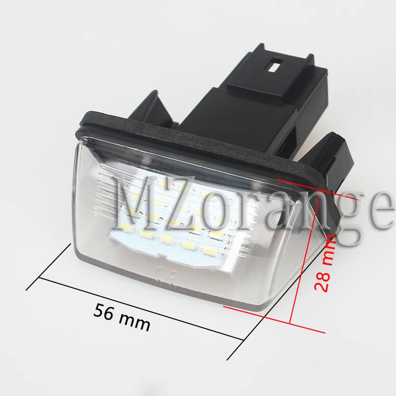 2 шт. светодиодный фонарь номерного знака для PEUGEOT 206 207 306 307 406 407 для CITROEN C3 C4 C5 без ошибок