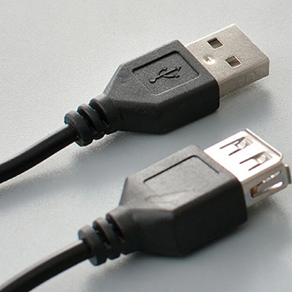 USB Удлинительный кабель супер скорость USB 2,0 мужчин и женщин синхронизации данных УДЛИНИТЕЛЬ шнур для MP3 MP4 плеер Автомобильный видеорегистратор gps цифровая камера HDD - Цвет: 1m	black