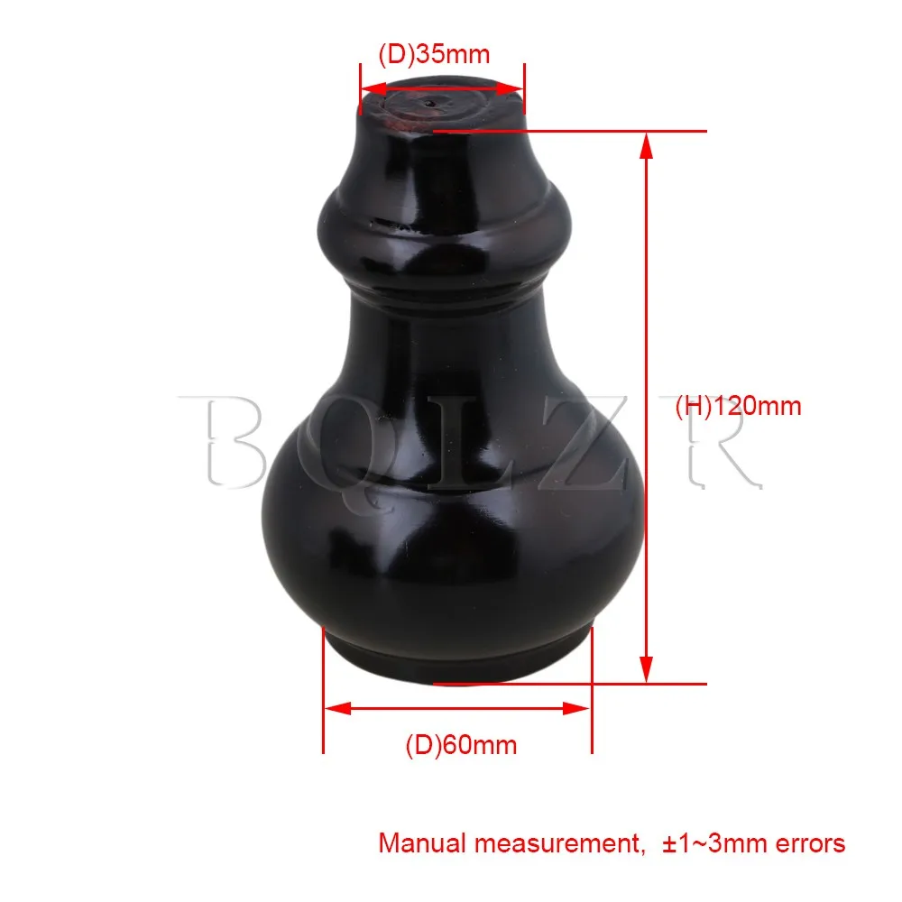 BQLZR 12x6x3,5 см черная деревянная тыква-образный мебель стол диван стол ножки ноги пакет из 4