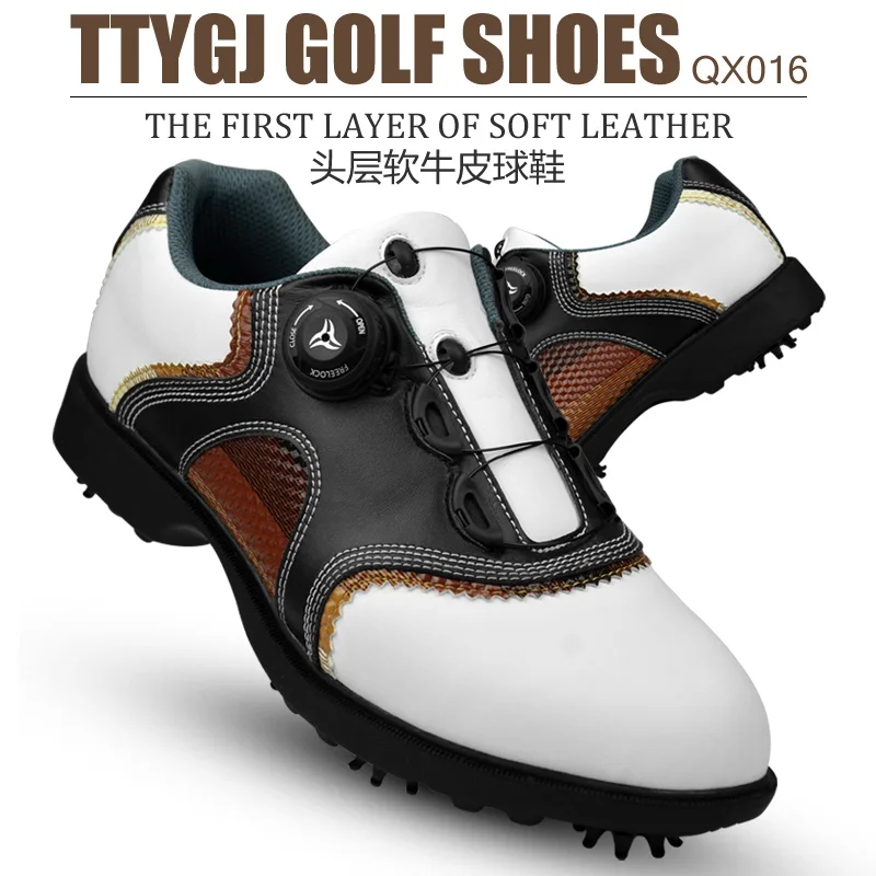 TTYGJ Golf Brands кроссовки мужские спортивные обувь на шпильке водостойкие натуральная кожа вращающиеся кружева мужские спортивные