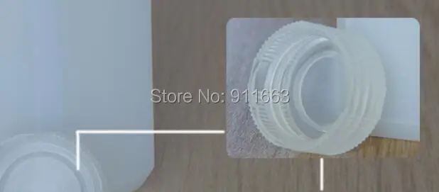 100ml white translucent square bottles  caps 1