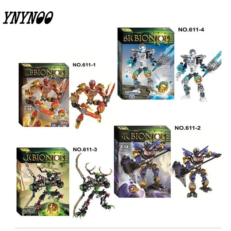 

(YNYNOO) 2016 New BIONICLE series jungle Rock Water Earth Ice Fire protecto action Building Block toys Compatible with Legoings