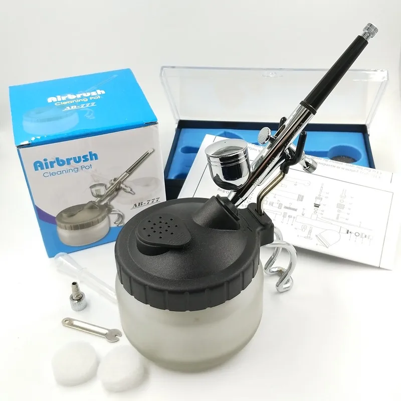 Buy Hot Airbrush Cleaning Pot Stabilizer Glass Jar