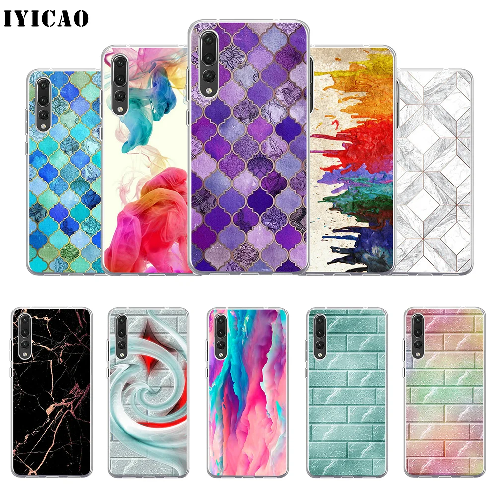 Мягкий силиконовый чехол IYICAO для Huawei P30 P20 Pro P10 P9 P8 Lite P Smart TPU | Мобильные телефоны и