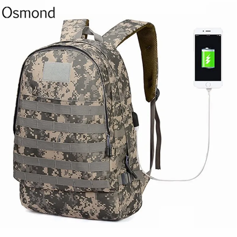 

Men's USB Charging Back Pack Camouflage Multi-function Backpack Male School Bag Large Capacity 3 Days Army Pack Women Travel Bag