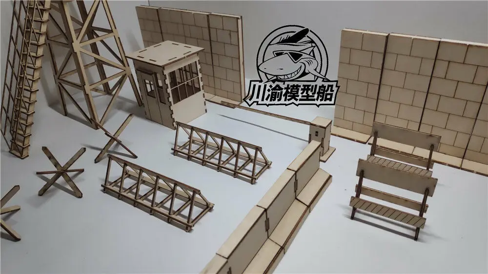 Масштаб 1/35 Берлинская стена набор для стоянки танк картина Диона DIY деревянная