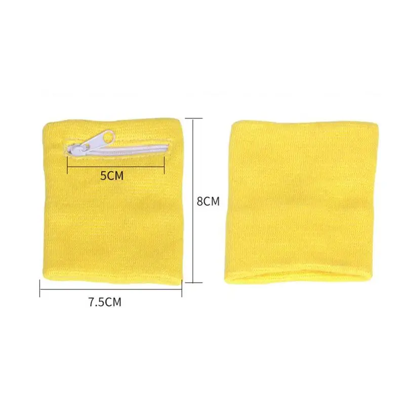 Zipper Wrist Wallet Pouch Band Zipper Running Travel Gym Cycling Safe Key Card Sports Bag Cotton Storage Comfortable For Running