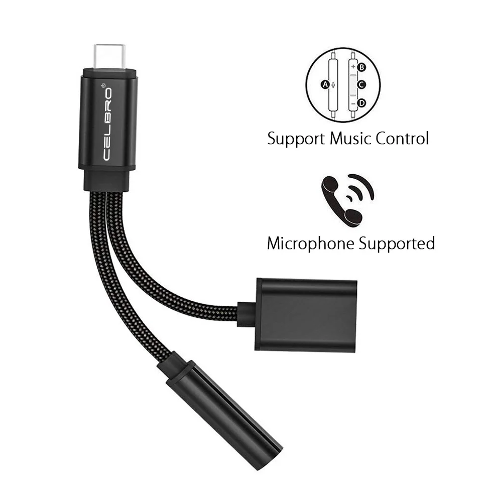 Usb Type C To 3.5mm 3.5 MM Aux Adapter and Charging Earphone Headphone Audio Charge Adaptor for Samsung Galaxy A60 Huawei Xiaomi