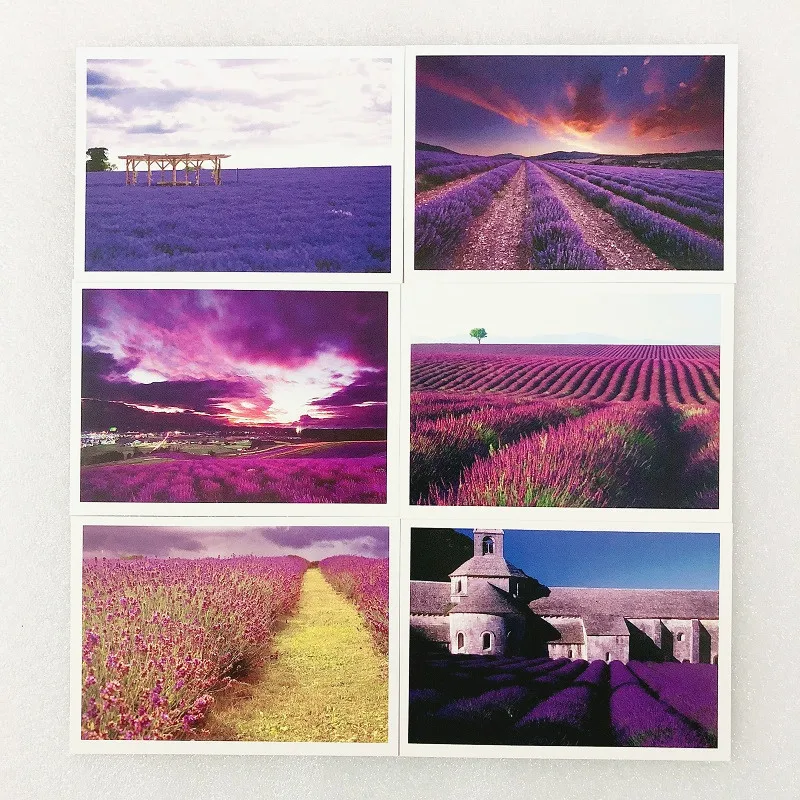 6Pcs-Set-Charming-City-Series-Provence-Scenery-Postcard-Greeting-Card-Wish-Card-Christmas-gifts