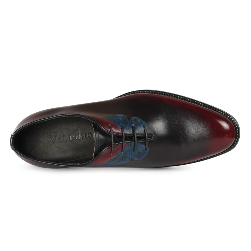 VIKEDUO/ г.; мужские классические модельные туфли в винтажном стиле с рисунком бабочки; официальная обувь; Мужская Свадебная офисная обувь из натуральной кожи; Zapatos