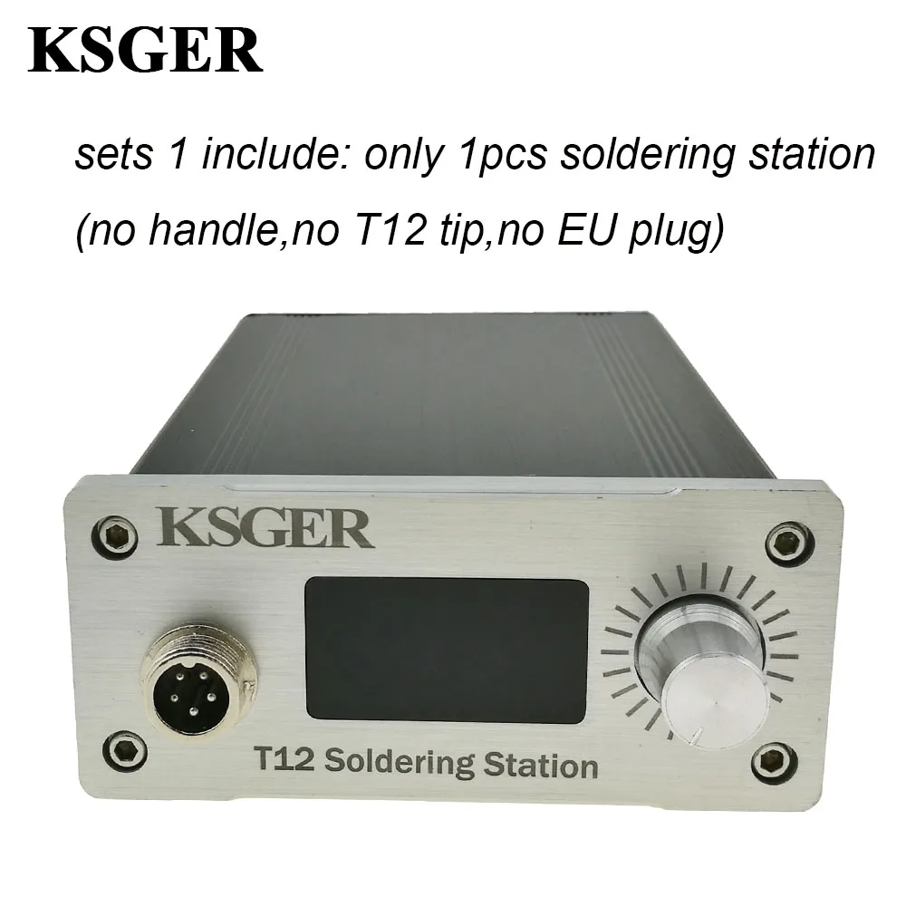 KSGER T12 паяльная станция STM32 OLED контроллер температуры сварочный Утюг Советы DIY Kit FX9501 ручка сплав электрические инструменты - Цвет: Sets 1