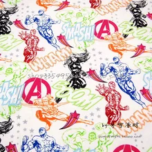 Ткань Marvel 140*50 см, 1 шт., хлопок, ткань Telas, пэчворк, комиксы Marvel. Ткань с принтом Мстителей, материал для шитья одежды DIY