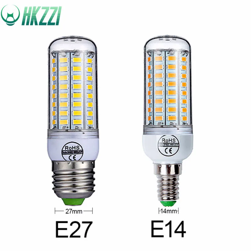 Hkzzi E27 светодиодный лампы E14 220 V Светодиодная лампа-кукуруза 24 69 72 Люстра