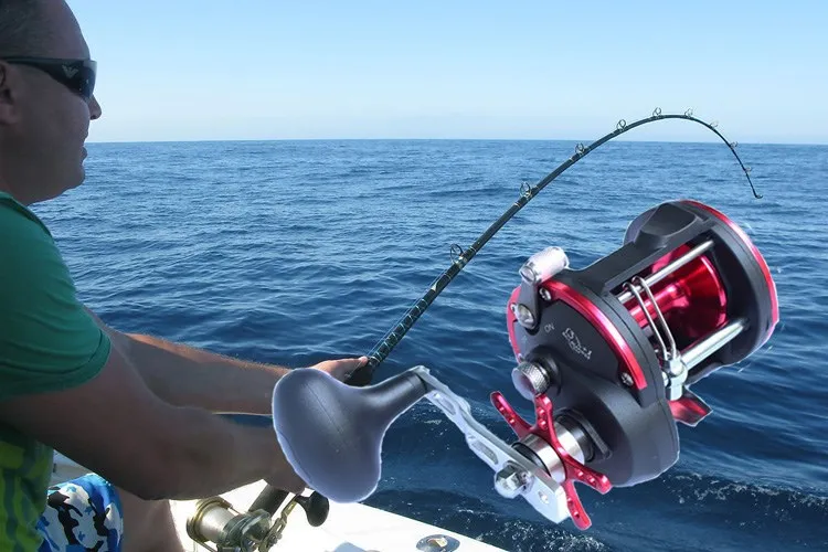 Carretel de Pesca Elenco de Barco Roda de Tambor e atacado Barco Bt40 4bb Trolling Reel e jogo Grande Navio Roda e salt Water Reel e em Alto Mar 5 de água salgada mar profundo tambor roda atacado