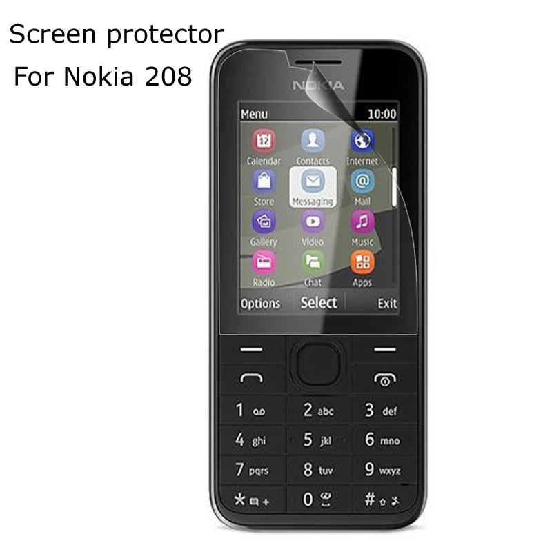 100 шт. экрана пленка для Nokia 208 ЖК-дисплей Clear Защита экрана Защитная крышка(Защита экрана s только