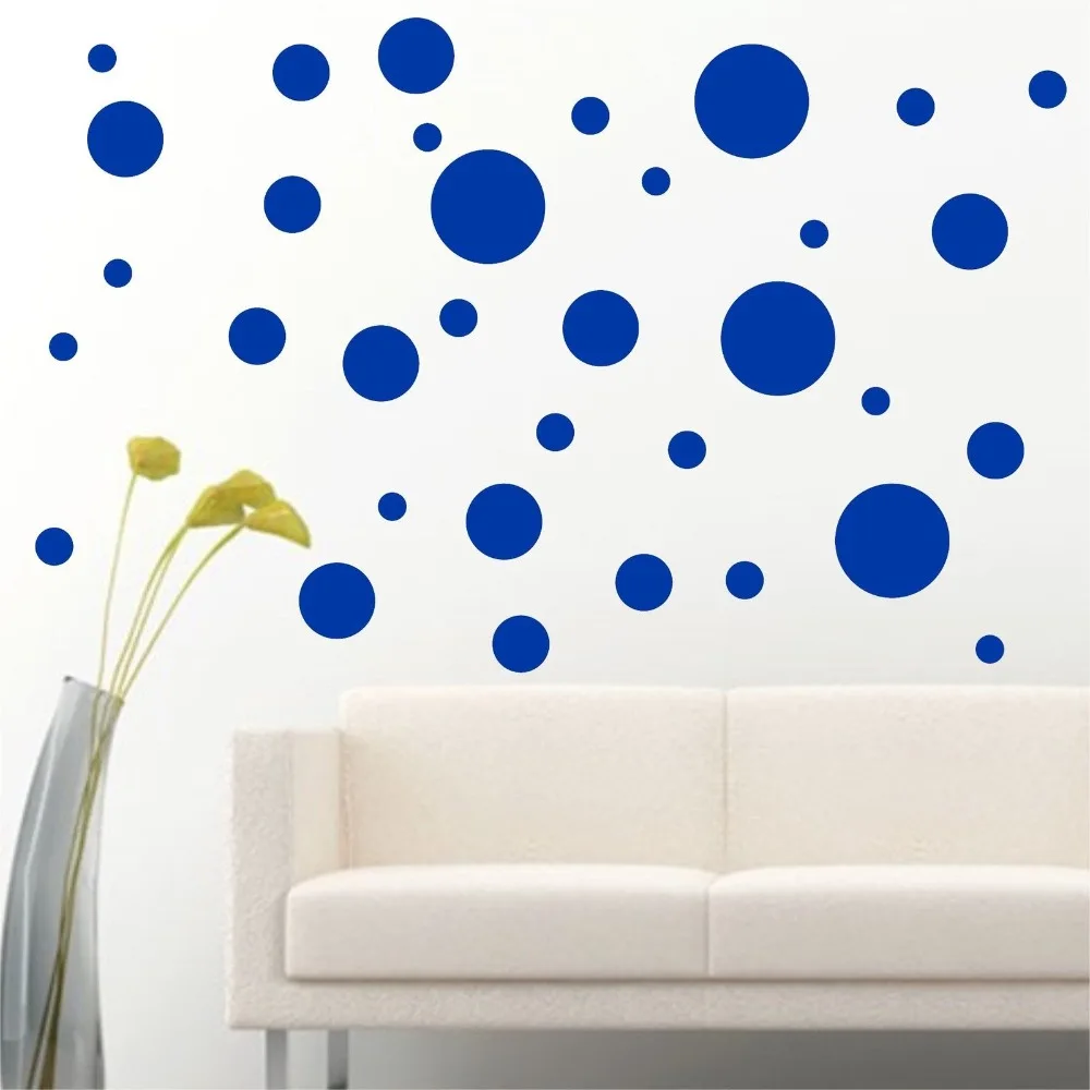 

Fashion Home Decor set of 56 Polka Circle Wall Decal Vinyl Sticker 5 size Dots DIY Pattern Kids Children Room MUral Paper S-17