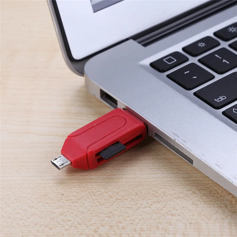 2 в 1 USB OTG кардридер разные цвета Micro TF/SD карта памяти адаптеры удлинитель для