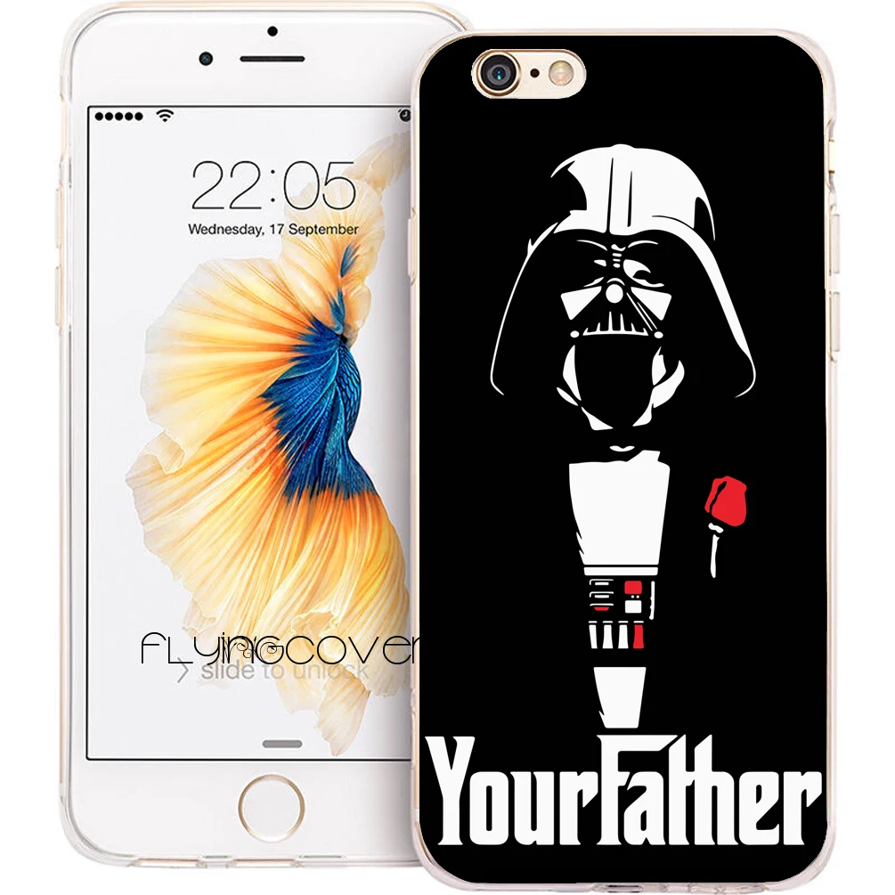 Coque Black Star Wars Прозрачный Мягкий ТПУ силиконовый чехол для телефона iPhone X 7 8 Plus 5S 5 SE 6