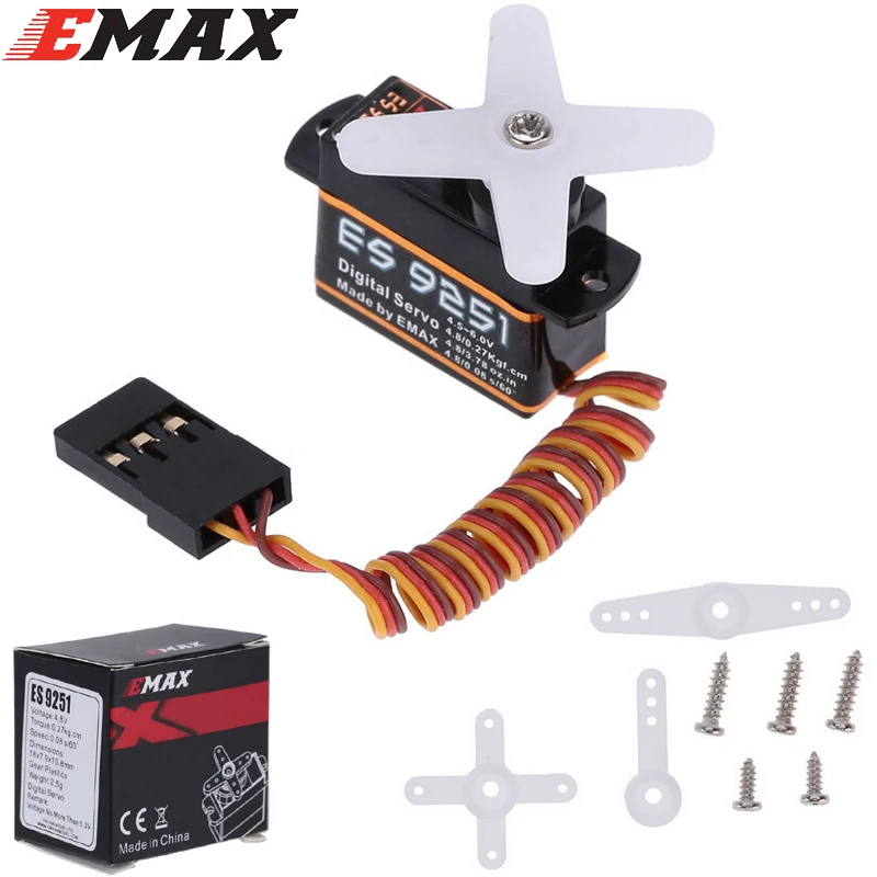 

4set/lot Emax ES9251 2.5g Digital Servo RC servo 0.27kgf.cm For RC Helicopter Airplane Part