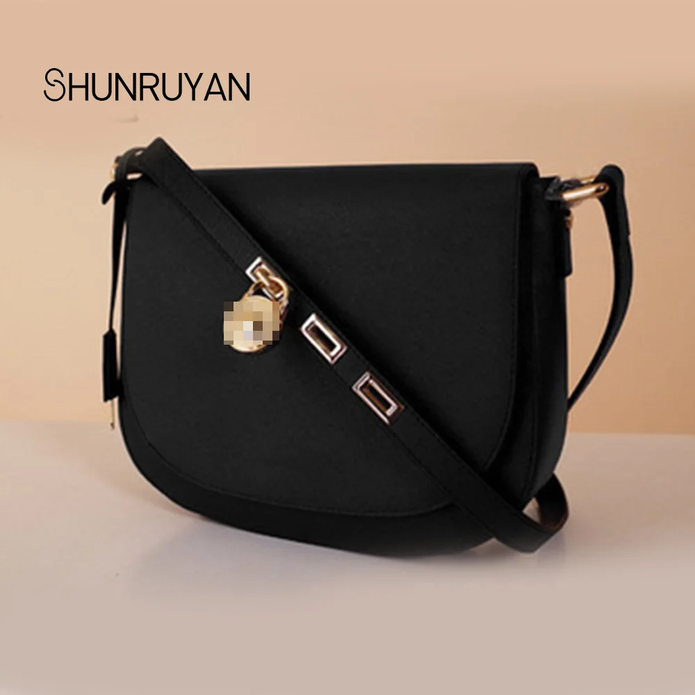SHUNRUYAN модная сумка на плечо женская сумка с замком седельная сумка раскладушка через плечо с цепочкой женская сумка