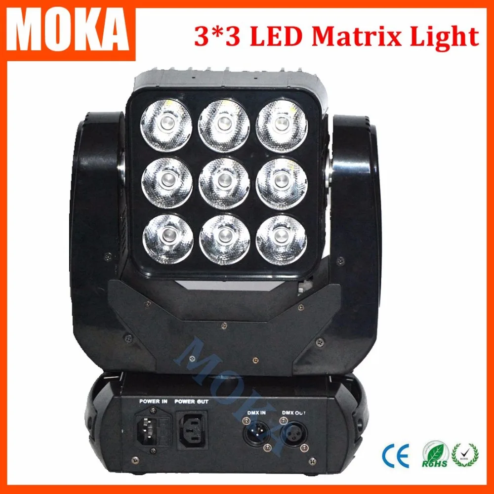 

3*3 Matrix Stage Light 9*10w Led Moving Head Matrix Light Disco Dj Projector RGBW 4in1 Effects LED Blinder