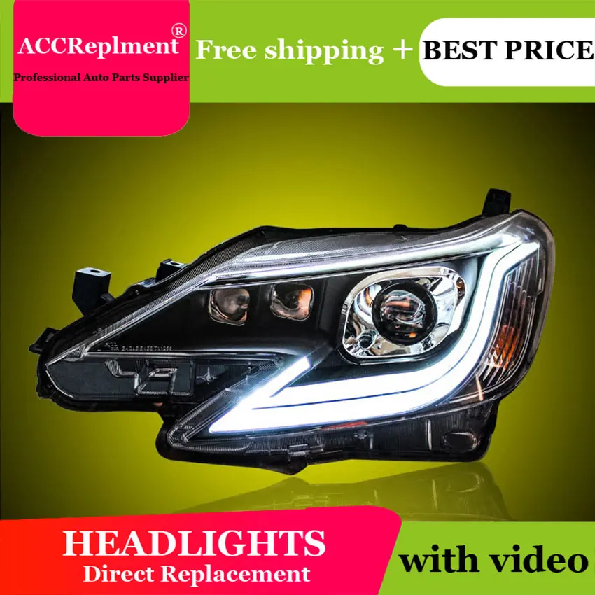 Автомобильный Стайлинг для TOYOTA REIZ фары U angel eyes 2013 2015 светодиодная световая панель