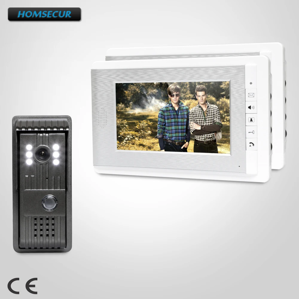 

HOMSECUR 7" Wired Video Door Entry Security Intercom with Mute Mode for Home Security : XC003+XM708-S