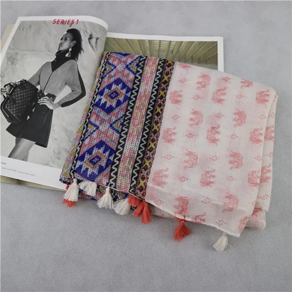 Новое поступление печати хлопка, вискозы и шарф Высокое качество шаблон шали Для женщин Мода Ленточки длинный шарф - Цвет: color 4
