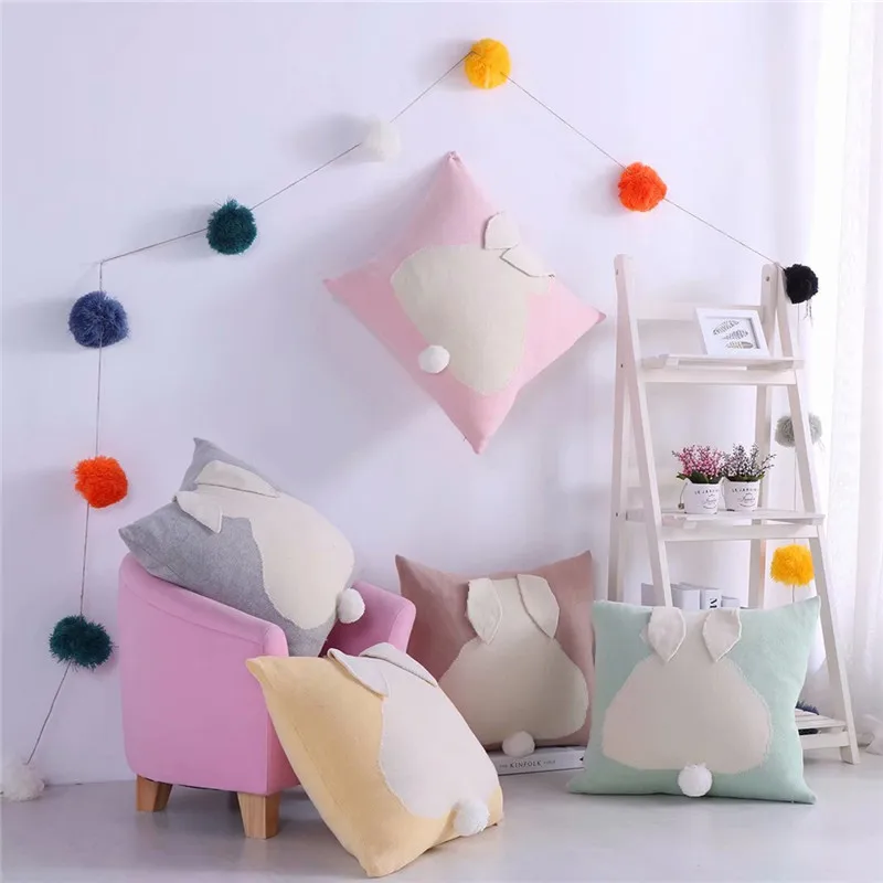 

Creative Cotton Knitted Hug Pillow Cute Rabbit Sofa Cushion Baby Kids Room Decoration Birthday Gift