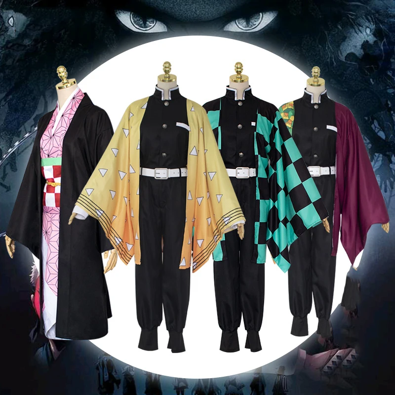 

Demon Slayer Kimetsu no Yaiba Anime Cosplay Costume Kimono Set Kamado Tanjirou Japanese Costumes