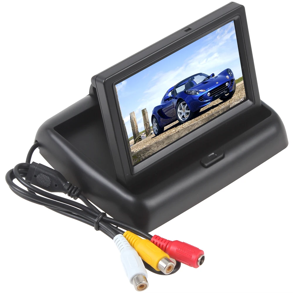 Sale New 4.3 TFT LCD Car Monitor With 2Ch Video Input For HD CCD Waterproof Car Camera reversing backup rear view camera (5)