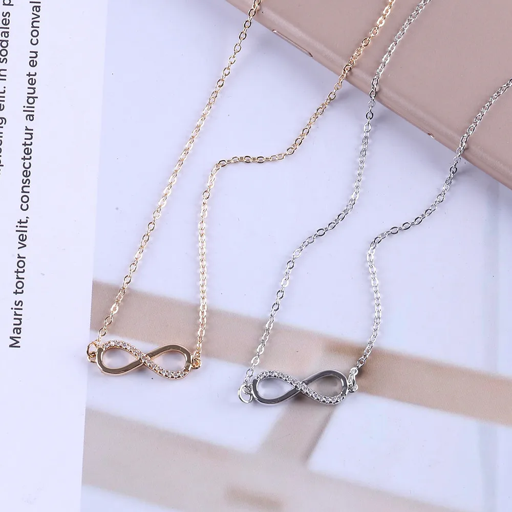 Silver-Gold-Color-Minimalist-Necklace-Ladies-Infinity-Jewelry-Infinite-Charm-Lucky-Number-8-Choker-Chain-Necklace(4)