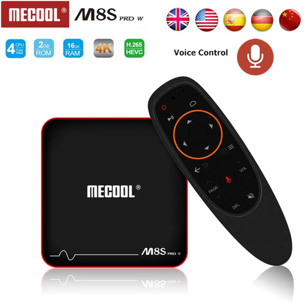 

Mecool M8S PRO W Amlogic S905W Quad Core smart tv box android 7.1 2GB DDR3 16GB 2.4G WiFi 4K UHD Media Player+Voice Control