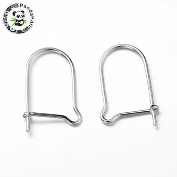 

10pcs Sterling silver Hoop earring components For Women Best Gift jewelry making , 16x10x0.6mm F70