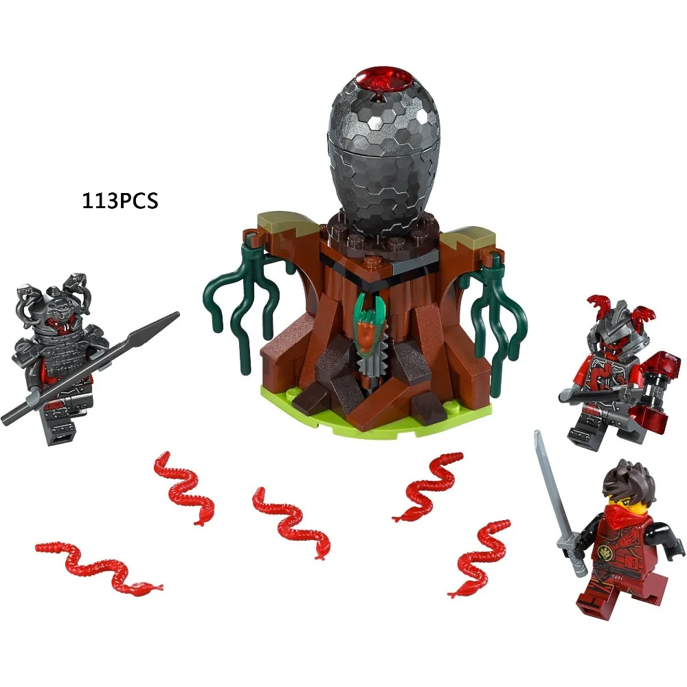 

2017 new ninja go series The vermillion attack building block Kai snake devil figures bricks lepins compatible lego70621 toys