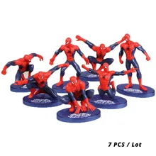 7pcs/lot Marvel Toys Avengers Endgame Infinity War Spiderman Figure Set Superhero Spider-man PVC Action Figure Collectible Model