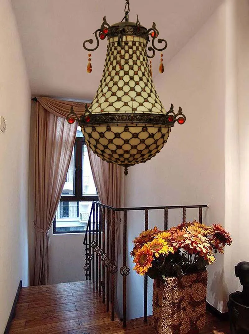 Tiffany Stained Glass Pendant Light.8